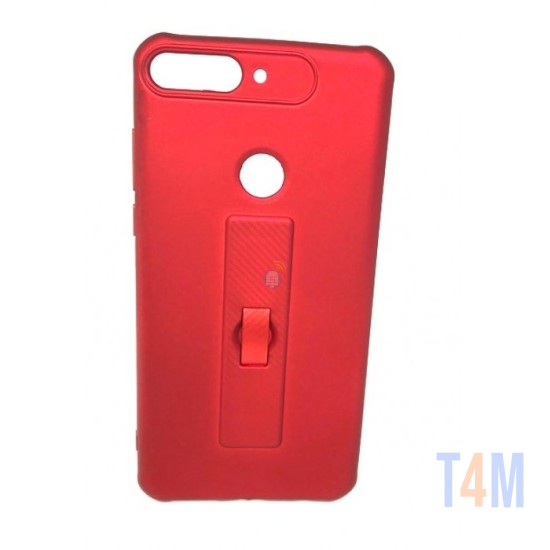 CAPA DE SILICONE MOTOMO COM ANEL DE DEDO PARA HUAWEI Y7 PRO RED